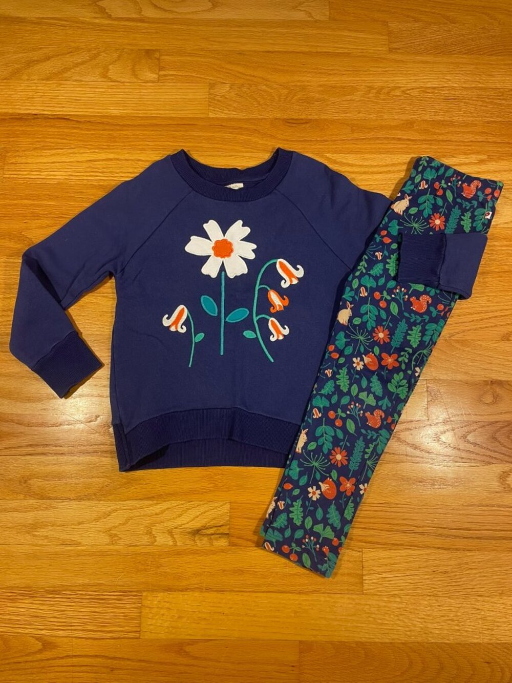 Piccalilly Organic Cotton Sweatshirt & Leggings Set | Size 4-5Y